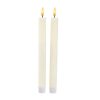 Kerzen | Nanu-Nana 2Er Set Led-Stabkerze Rustik, Hellcreme, 24 Cm